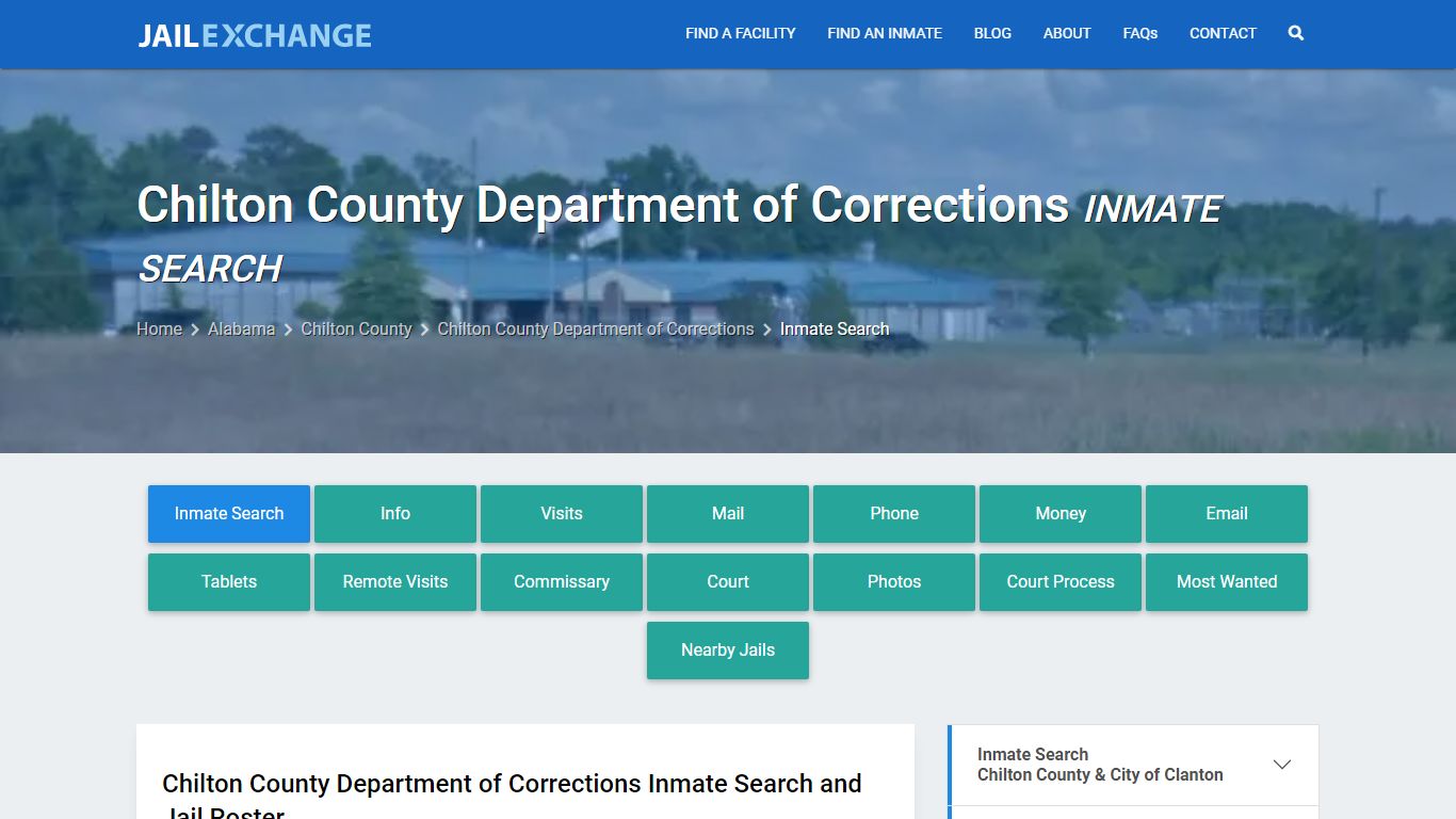 Chilton County Department of Corrections Inmate Search - Jail Exchange